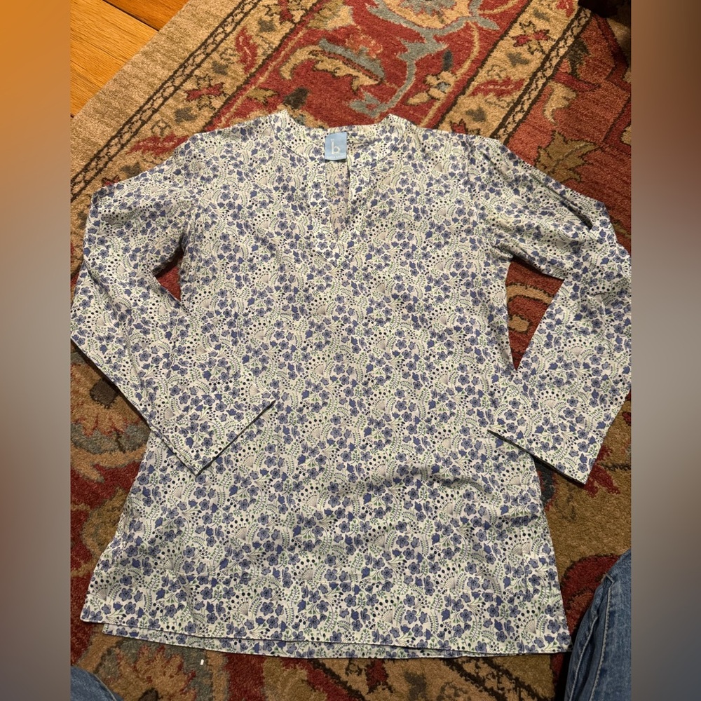 Bella Bliss Purple and Green Floral Tunic
